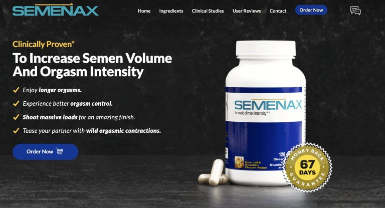 semenax canada website screenshot
